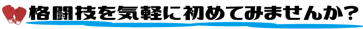 未経験から始める格闘技ライフ!